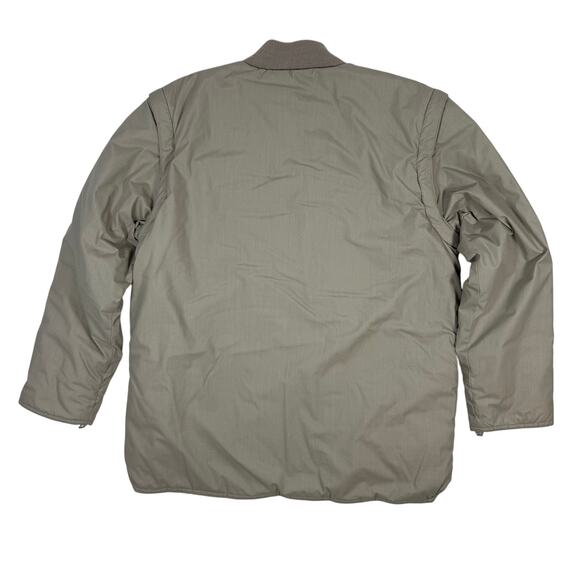 Vintage 90s Hunt Club Quilted Jacket Removable Sleeves Men’s Small Beige - Picture 3 of 7